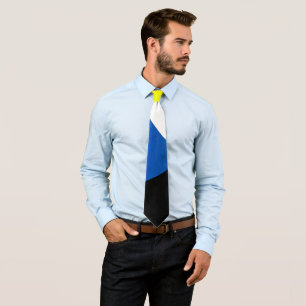 Positive Vibes Yellow Blue Minimalistische Krawatt Krawatte