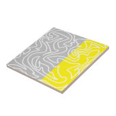Positive Vibes Yellow Gray Abstrakt Fliese (Seite)