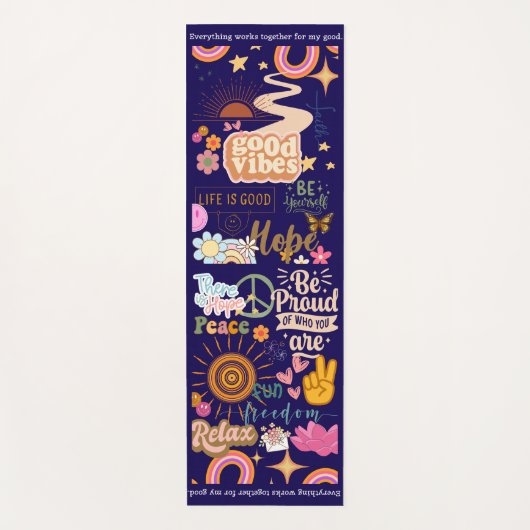 Positive Vibes Yoga Mat Yogamatte (Vorderseite)