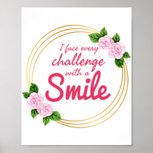 positive Vibes Zitate für Arbeit, Leben und Erfolg Poster