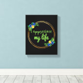 Positive Vibes Zitate für Leben und Arbeit Leinwanddruck (Insitu (Holzboden))