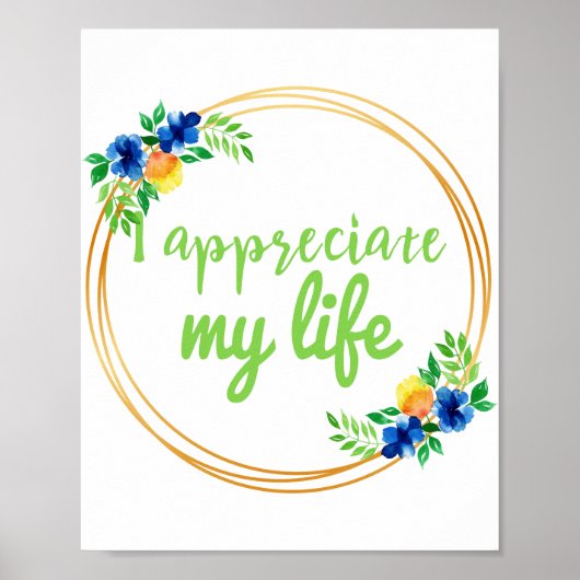 Positive Vibes Zitate für Leben und Arbeit Poster (Vorne)