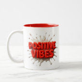 Positive Vibes Zweifarbige Tasse (Links)