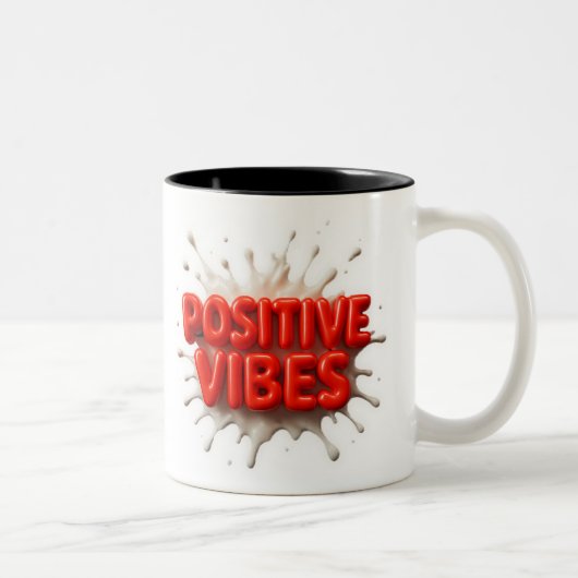 Positive Vibes Zweifarbige Tasse (Rechts)