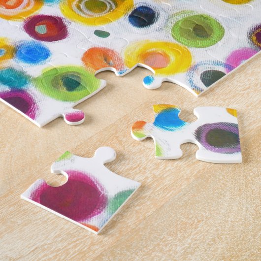 Positive Vibrationen - Abstrakte Kreiskunst Puzzle (Seite)