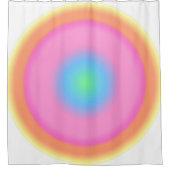 Positive Vibrationen - Farbige Radialstrahlung Duschvorhang (Vorderseite)