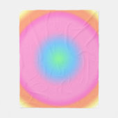 Positive Vibrationen - Farbige Radialstrahlung Fleecedecke (Vorderseite)