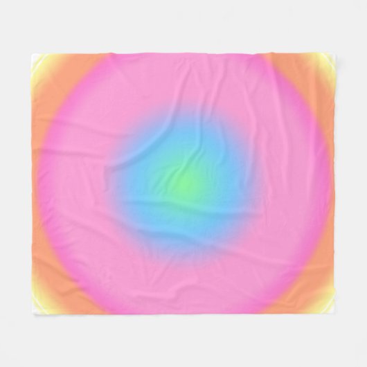 Positive Vibrationen - Farbige Radialstrahlung Fleecedecke (Vorderseite (Horizontal))