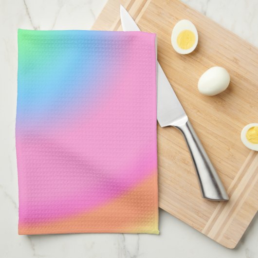 Positive Vibrationen - Farbige Radialstrahlung Geschirrtuch (Viertel Falte)