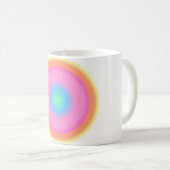 Positive Vibrationen - Farbige Radialstrahlung Kaffeetasse (VorderseiteRechts)