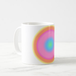 Positive Vibrationen - Farbige Radialstrahlung Kaffeetasse