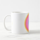 Positive Vibrationen - Farbige Radialstrahlung Kaffeetasse (Links)
