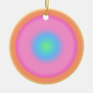 Positive Vibrationen - Farbige Radialstrahlung Keramik Ornament