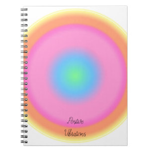 Positive Vibrationen - Farbige Radialstrahlung Notizblock