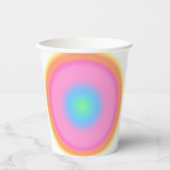 Positive Vibrationen - Farbige Radialstrahlung Pappbecher (Vorderseite)