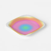 Positive Vibrationen - Farbige Radialstrahlung Pappteller (Gewinkelt)