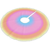 Positive Vibrationen - Farbige Radialstrahlung Polyester Weihnachtsbaumdecke (Schrägansicht)