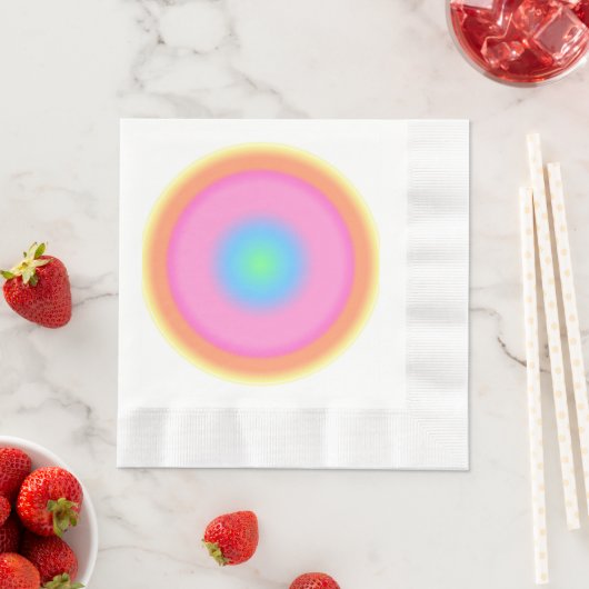 Positive Vibrationen - Farbige Radialstrahlung Serviette (Beispiel)