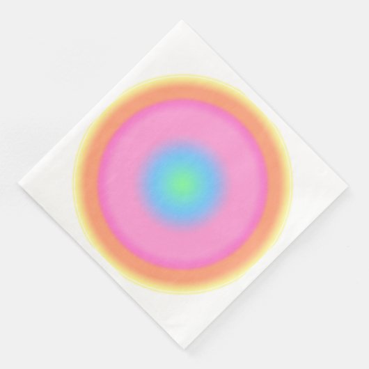 Positive Vibrationen - Farbige Radialstrahlung Serviette (Ecke)