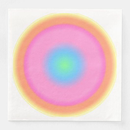 Positive Vibrationen - Farbige Radialstrahlung Serviette (Vorderseite)