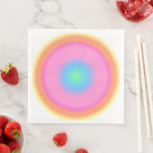 Positive Vibrationen - Farbige Radialstrahlung Serviette (Beispiel)