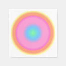 Positive Vibrationen - Farbige Radialstrahlung Serviette