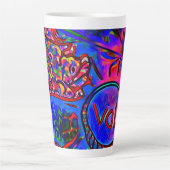 Positive Vibrationen Latte Tasse (Vorderseite)