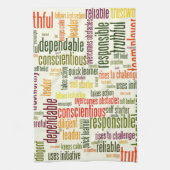 Positive Werte für motivierend Wörter #4 Geschirrtuch (Vertikal)