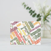 Positive Werte für motivierend Wörter #4 Postkarte (Stehend Vorderseite)