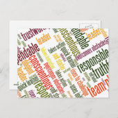 Positive Werte für motivierend Wörter #4 Postkarte (Vorne/Hinten)