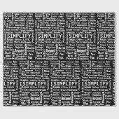 Positive Word Cloud auf schwarz Geschenkpapier (Flach)