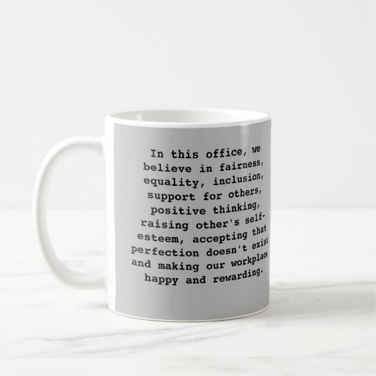 Positive Words Office-Tasse Kaffeetasse (Links)