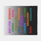 Positive Worte Fleecedecke (Vorderseite (Horizontal))