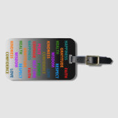 Positive Worte Gepäckanhänger (Vorderseite (Horizontal))