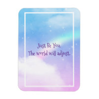 Positive Worte mit pastellfarbenen Wolken und eine