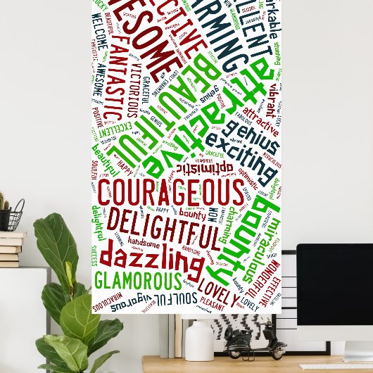 Positive Worte Poster (Heimbüro)