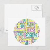 Positive Worte Postkarte (Vorne/Hinten)
