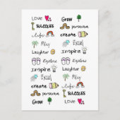 Positive Worte Postkarten (Vorderseite)