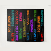 Positive Worte Wandteppich (Vorderseite (Horizontal))