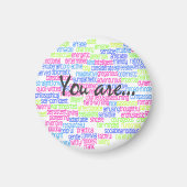 Positive Wörter, die Sie beschreiben Magnet (Vorne)