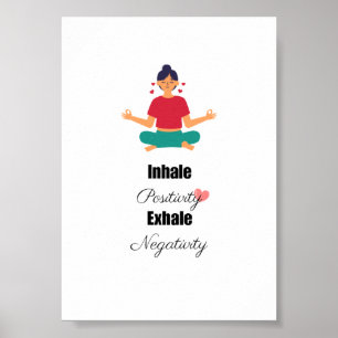 Positive Yoga-Zitate Poster-Wanddekoration Poster