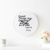 positive Zitat Kunst Große Wanduhr (Zuhause)