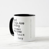 positive Zitat Kunst Tasse (Vorderseite Links)