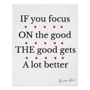 Positive Zitat-Wandkunst Poster