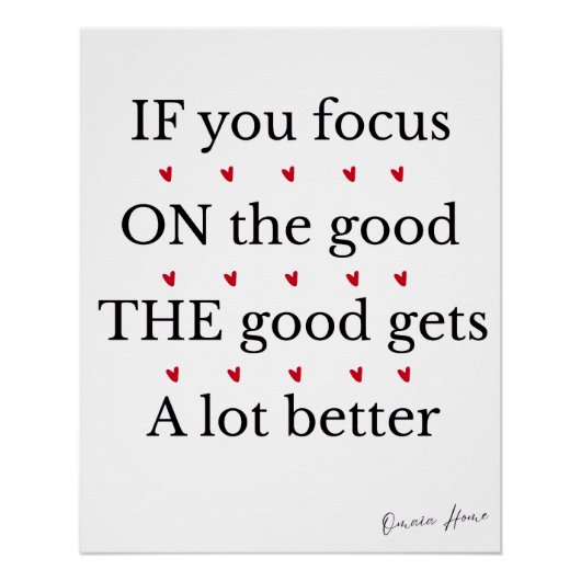 Positive Zitat-Wandkunst Poster (Vorderseite)