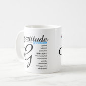 PositivEnergy Dankbarkeits-Tasse Kaffeetasse (Vorderseite Links)