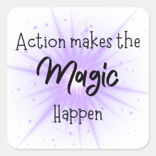 Positiver Affirmationsaufkleber Quadratischer Aufkleber