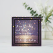 Positiver Affirmative Glitzer Lila/Gold Dankeskarte (Stehend Vorderseite)