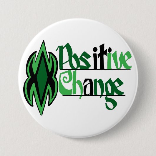 Positiver Änderungs-Sprichwortknopf Button (Vorderseite)