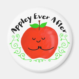 Positiver Apple Pun - Appley immer nach Magnet